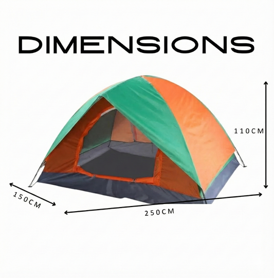 DOME TENT 2 PERSON DOUBLE LAYER (WATERPROOF)