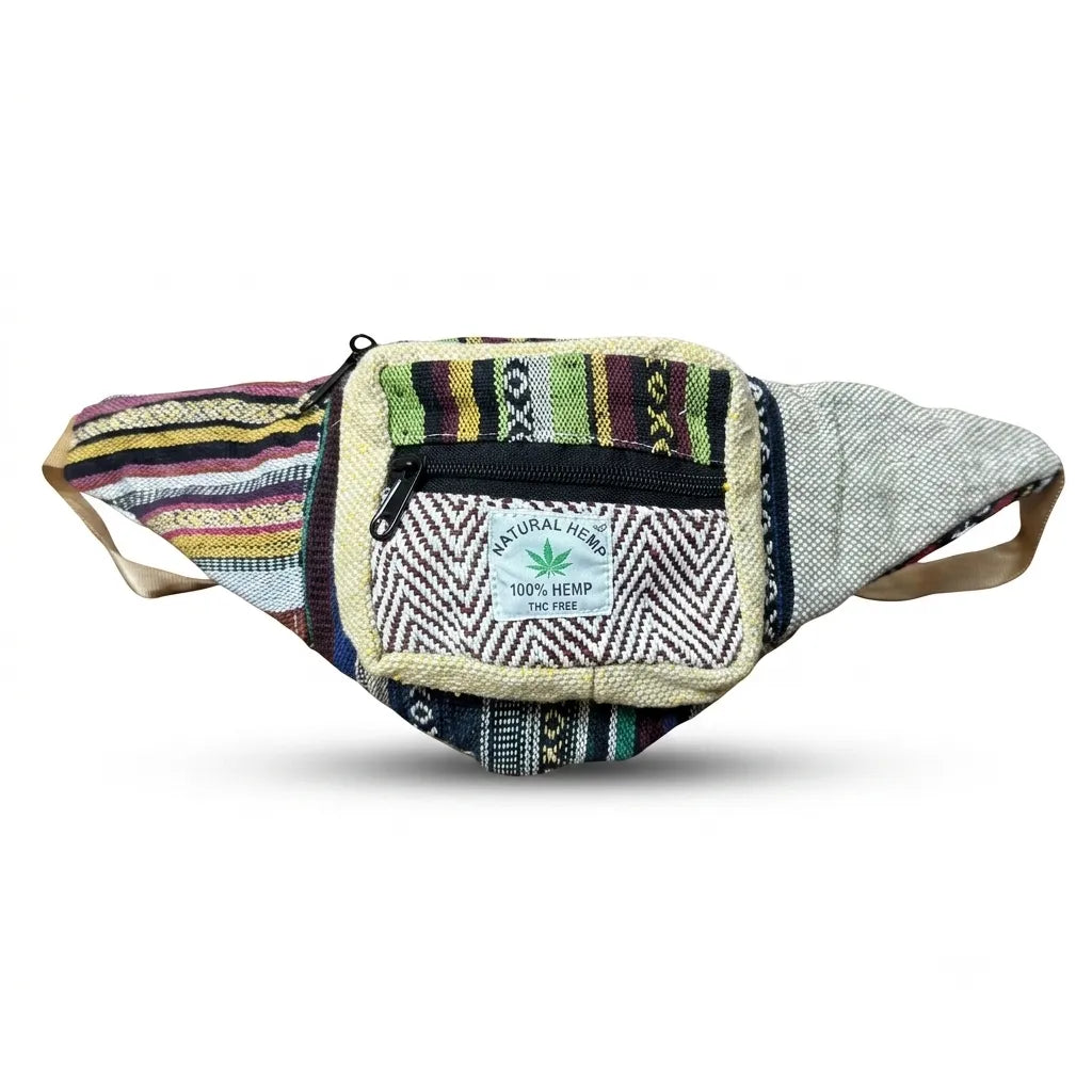 Khojo Hemp Waist Bag being worn