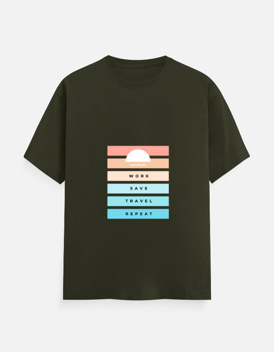 Classic Tee | Work Save Travel Repeat - Travel Apparel - Khojo Store