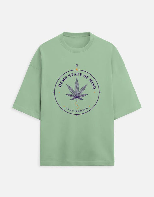 Hemp State Of Mind Oversized Tee | Khojo - Travel Apparel - Khojo Store