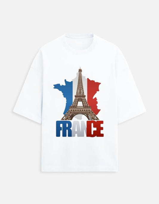 Oversized Tee | France - Travel Apparel - Khojo Store