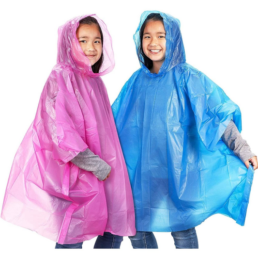PLASTIC RAIN PONCHO MULTICOLOR