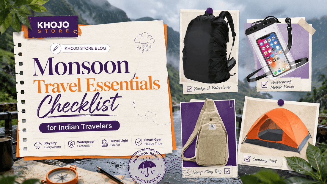 Monsoon Travel Essentials Checklist for Indian Travelers - Khojo Travel Store