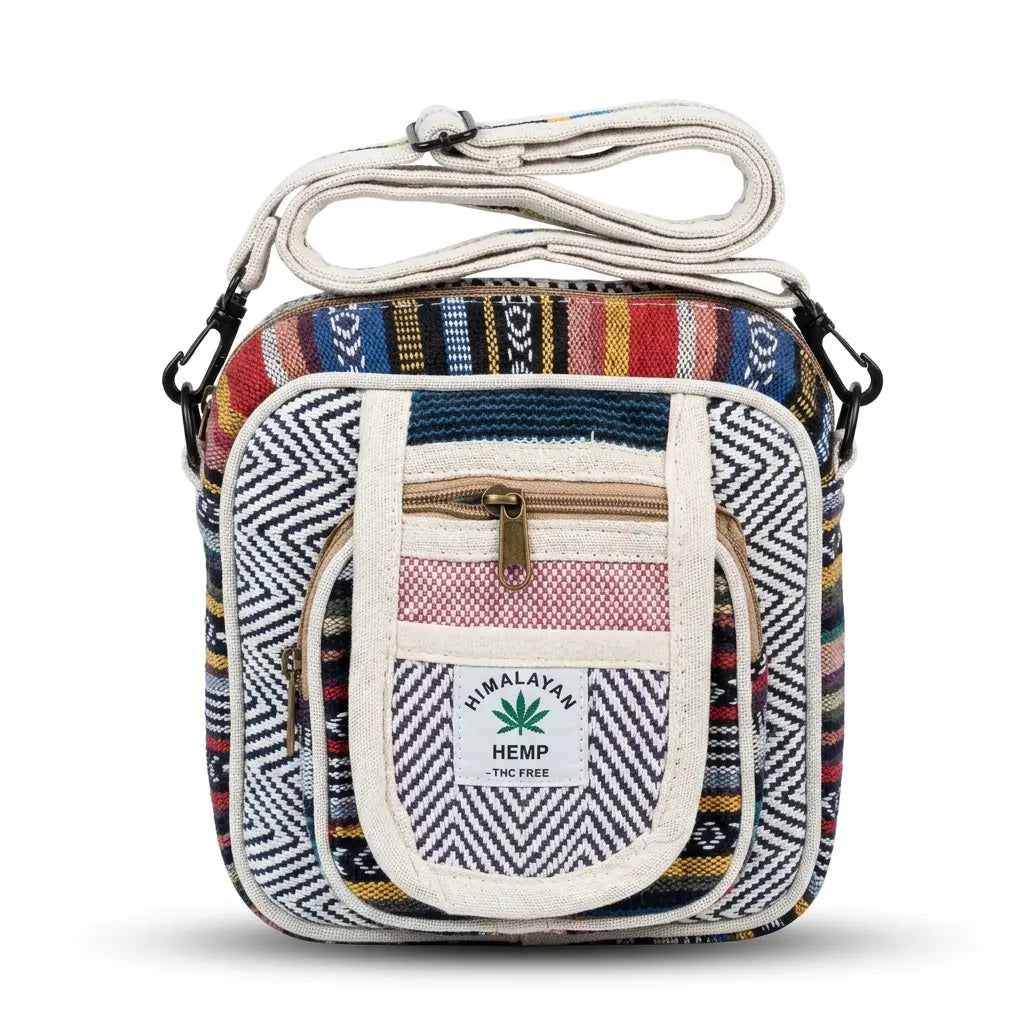 Hemp Hululu Sling Bag for Travel | Multicolor | Khojo