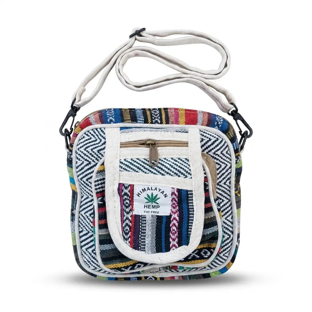 Hemp Hululu Sling Bag for Travel | Multicolor | Khojo