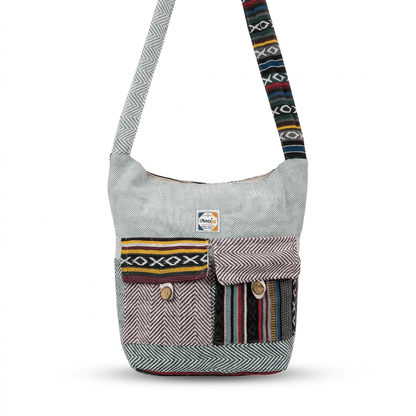 2 Pocket Hemp Jhola Bag for Travel & Everyday Use | Khojo - Hemp Bags - Khojo Store