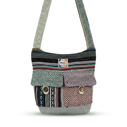 2 Pocket Hemp Jhola Bag for Travel & Everyday Use | Khojo - Hemp Bags - Khojo Store