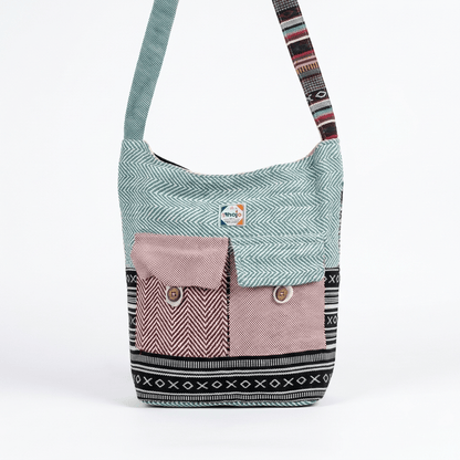 2 Pocket Hemp Jhola Bag for Travel & Everyday Use | Khojo - Hemp Bags - Khojo Store