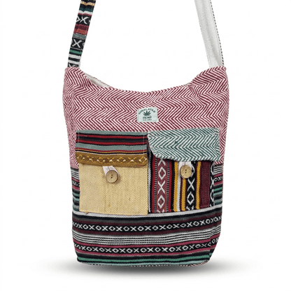 2 Pocket Hemp Jhola Bag for Travel & Everyday Use | Khojo - Hemp Bags - Khojo Store