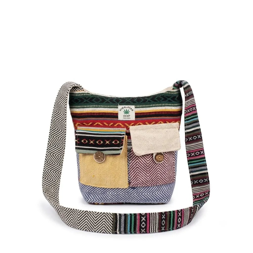 2 Pocket Hemp Jhola Bag for Travel & Everyday Use | Khojo - Hemp Bags - Khojo Store