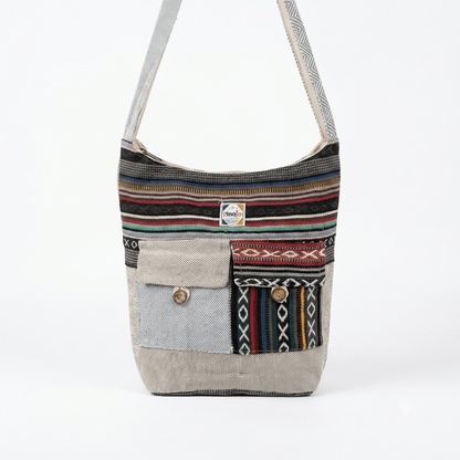 2 Pocket Hemp Jhola Bag for Travel & Everyday Use | Khojo - Hemp Bags - Khojo Store