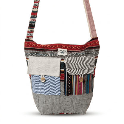 2 Pocket Hemp Jhola Bag for Travel & Everyday Use | Khojo - Hemp Bags - Khojo Store
