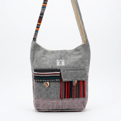 2 Pocket Hemp Jhola Bag for Travel & Everyday Use | Khojo - Hemp Bags - Khojo Store
