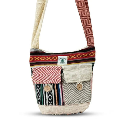 2 Pocket Hemp Jhola Bag for Travel & Everyday Use | Khojo - Hemp Bags - Khojo Store