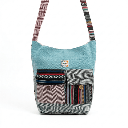 2 Pocket Hemp Jhola Bag for Travel & Everyday Use | Khojo - Hemp Bags - Khojo Store