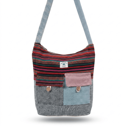 2 Pocket Hemp Jhola Bag for Travel & Everyday Use | Khojo - Hemp Bags - Khojo Store