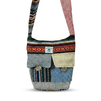 2 Pocket Hemp Jhola Bag for Travel & Everyday Use | Khojo - Hemp Bags - Khojo Store
