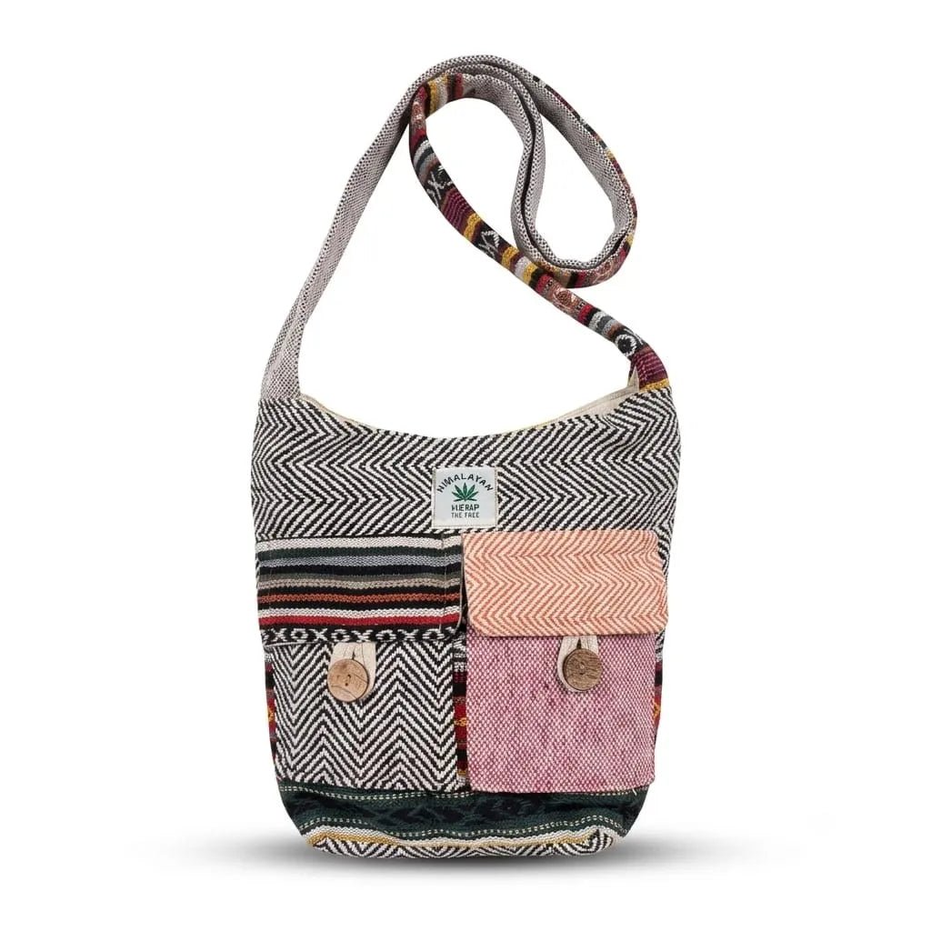 2 Pocket Hemp Jhola Bag for Travel & Everyday Use | Khojo - Hemp Bags - Khojo Store