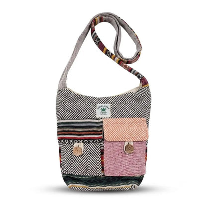 2 Pocket Hemp Jhola Bag for Travel & Everyday Use | Khojo - Hemp Bags - Khojo Store