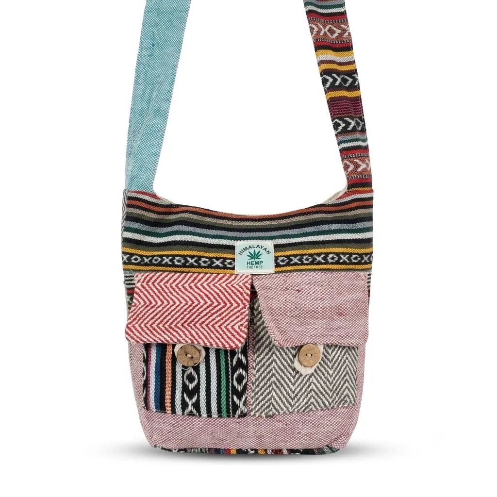 2 Pocket Hemp Jhola Bag for Travel & Everyday Use | Khojo - Hemp Bags - Khojo Store