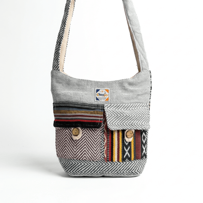 2 Pocket Hemp Jhola Bag for Travel & Everyday Use | Khojo - Hemp Bags - Khojo Store
