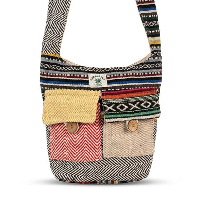 2 Pocket Hemp Jhola Bag for Travel & Everyday Use | Khojo - Hemp Bags - Khojo Store