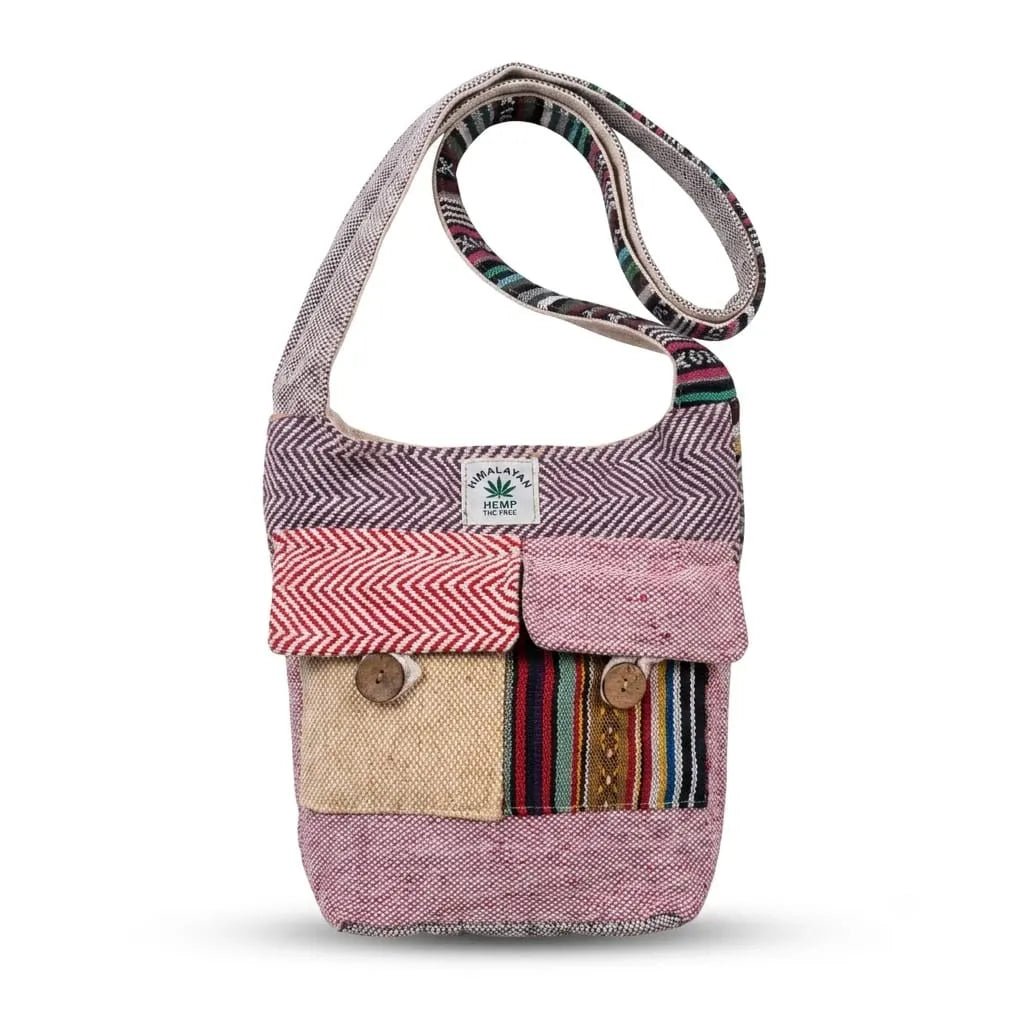 2 Pocket Hemp Jhola Bag for Travel & Everyday Use | Khojo - Hemp Bags - Khojo Store