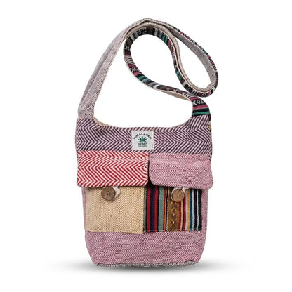 2 Pocket Hemp Jhola Bag for Travel & Everyday Use | Khojo - Hemp Bags - Khojo Store
