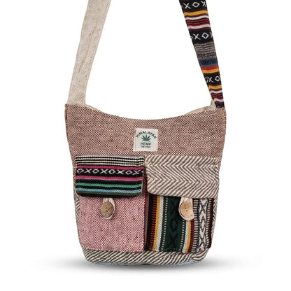 2 Pocket Hemp Jhola Bag for Travel & Everyday Use | Khojo - Hemp Bags - Khojo Store