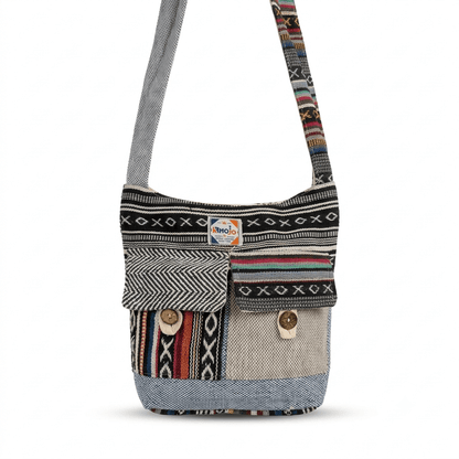2 Pocket Hemp Jhola Bag for Travel & Everyday Use | Khojo - Hemp Bags - Khojo Store