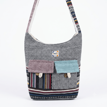2 Pocket Hemp Jhola Bag for Travel & Everyday Use | Khojo - Hemp Bags - Khojo Store