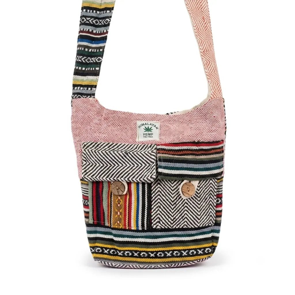 2 Pocket Hemp Jhola Bag for Travel & Everyday Use | Khojo - Hemp Bags - Khojo Store