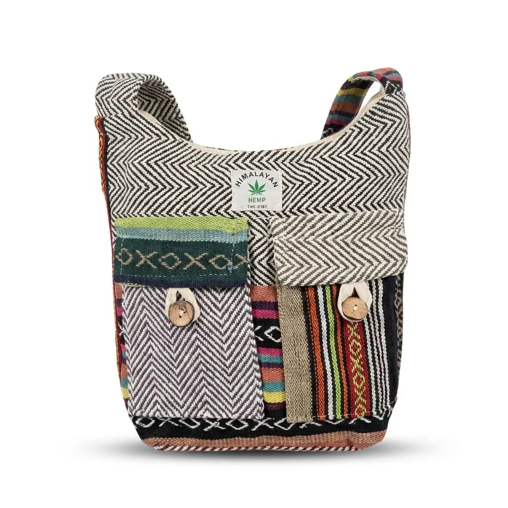 2 Pocket Hemp Jhola Bag for Travel & Everyday Use | Khojo - Hemp Bags - Khojo Store