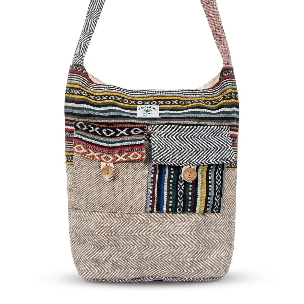 2 Pocket Hemp Jhola Bag for Travel & Everyday Use | Khojo - Hemp Bags - Khojo Store