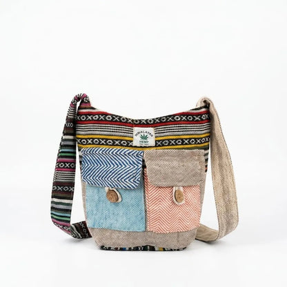 2 Pocket Hemp Jhola Bag for Travel & Everyday Use | Khojo - Hemp Bags - Khojo Store