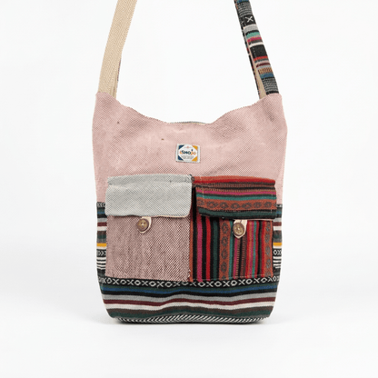 2 Pocket Hemp Jhola Bag for Travel & Everyday Use | Khojo - Hemp Bags - Khojo Store
