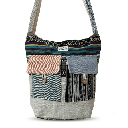 2 Pocket Hemp Jhola Bag for Travel & Everyday Use | Khojo - Hemp Bags - Khojo Store