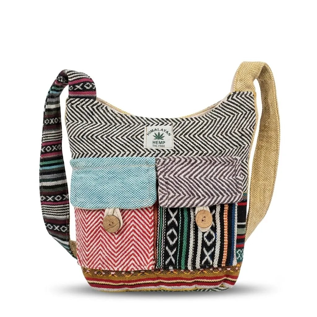 2 Pocket Hemp Jhola Bag for Travel & Everyday Use | Khojo - Hemp Bags - Khojo Store