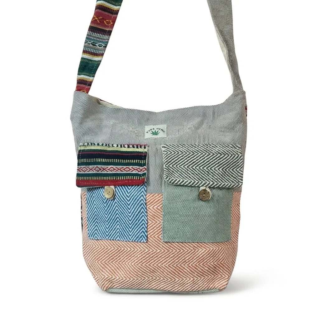 2 Pocket Hemp Jhola Bag for Travel & Everyday Use | Khojo - Hemp Bags - Khojo Store