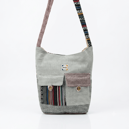 2 Pocket Hemp Jhola Bag for Travel & Everyday Use | Khojo - Hemp Bags - Khojo Store