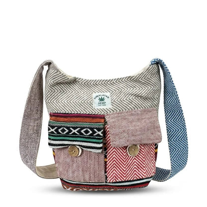 2 Pocket Hemp Jhola Bag for Travel & Everyday Use | Khojo - Hemp Bags - Khojo Store