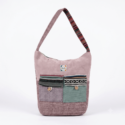 2 Pocket Hemp Jhola Bag for Travel & Everyday Use | Khojo - Hemp Bags - Khojo Store