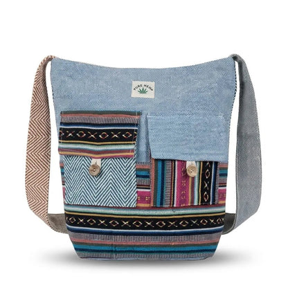 2 Pocket Hemp Jhola Bag for Travel & Everyday Use | Khojo - Hemp Bags - Khojo Store