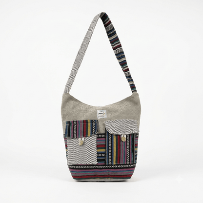 2 Pocket Hemp Jhola Bag for Travel & Everyday Use | Khojo - Hemp Bags - Khojo Store