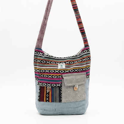2 Pocket Hemp Jhola Bag for Travel & Everyday Use | Khojo - Hemp Bags - Khojo Store