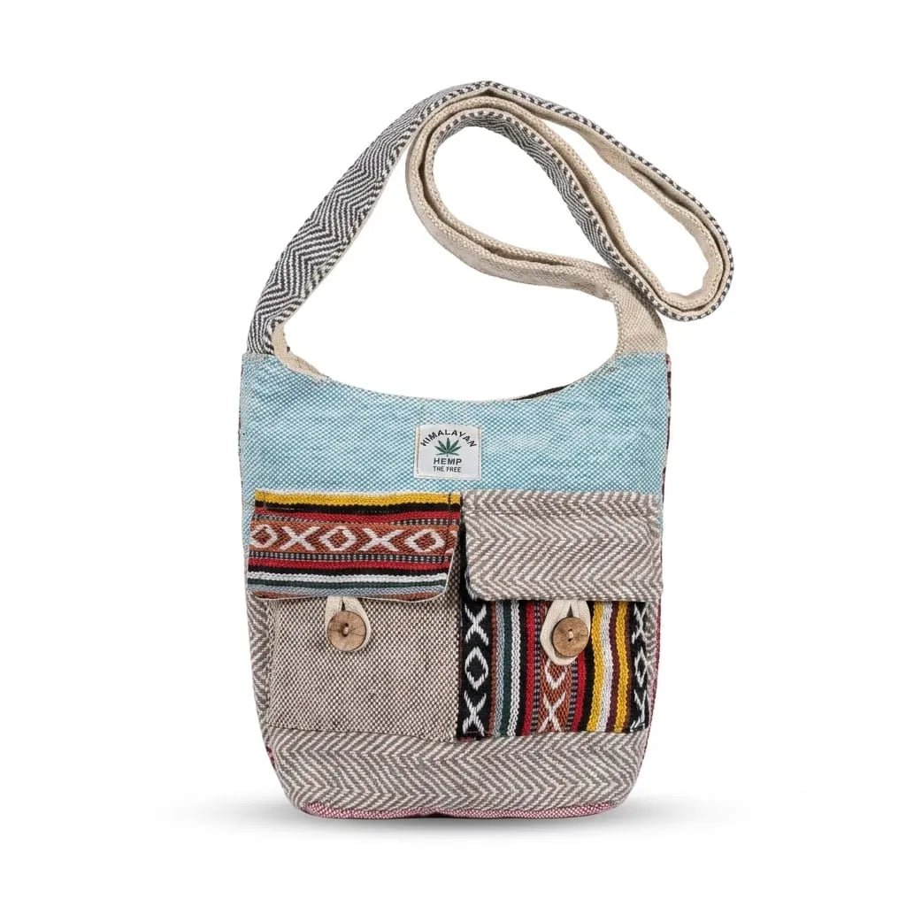 2 Pocket Hemp Jhola Bag for Travel & Everyday Use | Khojo - Hemp Bags - Khojo Store
