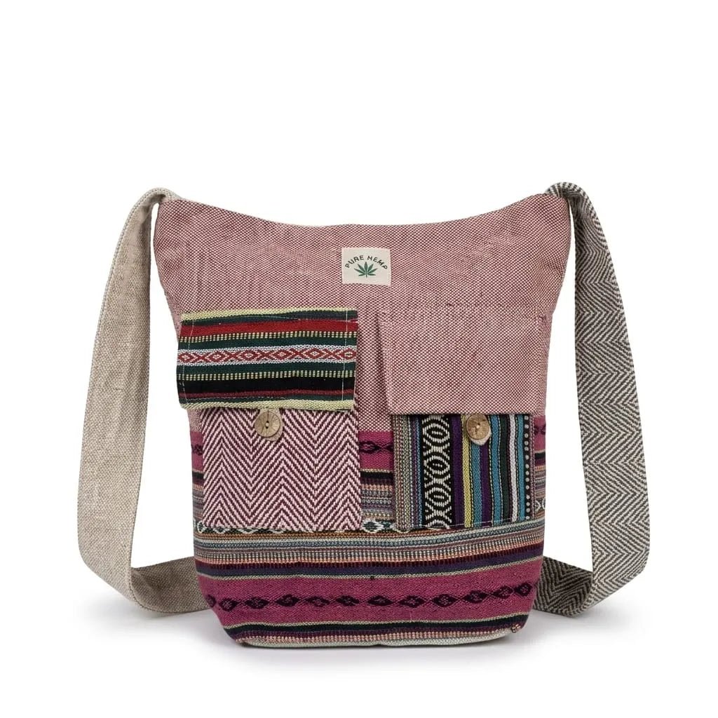 2 Pocket Hemp Jhola Bag for Travel & Everyday Use | Khojo - Hemp Bags - Khojo Store