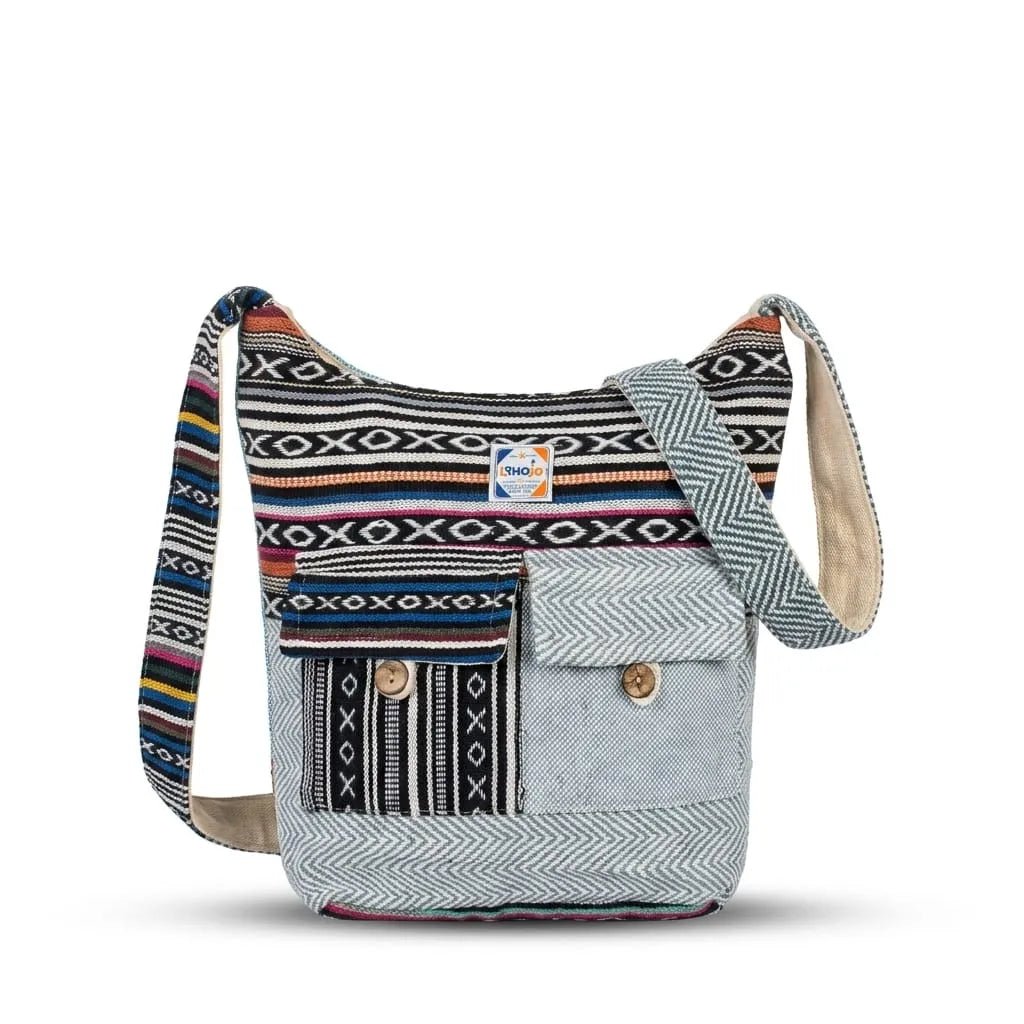 2 Pocket Hemp Jhola Bag for Travel & Everyday Use | Khojo - Hemp Bags - Khojo Store