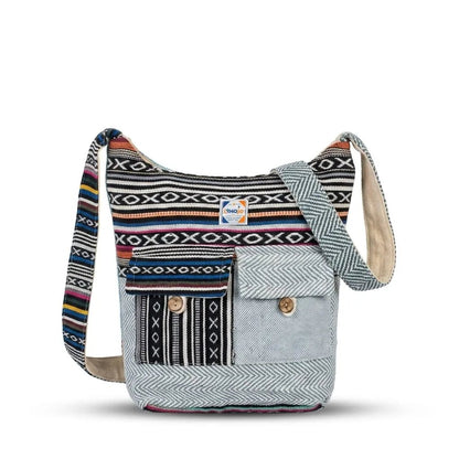 2 Pocket Hemp Jhola Bag for Travel & Everyday Use | Khojo - Hemp Bags - Khojo Store