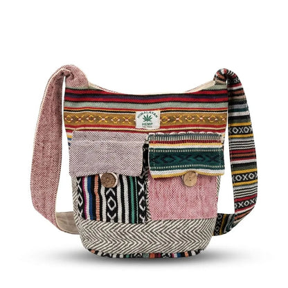 2 Pocket Hemp Jhola Bag for Travel & Everyday Use | Khojo - Hemp Bags - Khojo Store